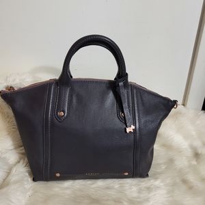 Radley Pepple Leather Purple Blue Purse